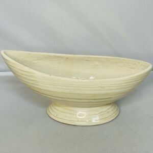 MCM McCoy Pottery Harmony Line White & Green Bowl - Planter - 9.25" Mid Century